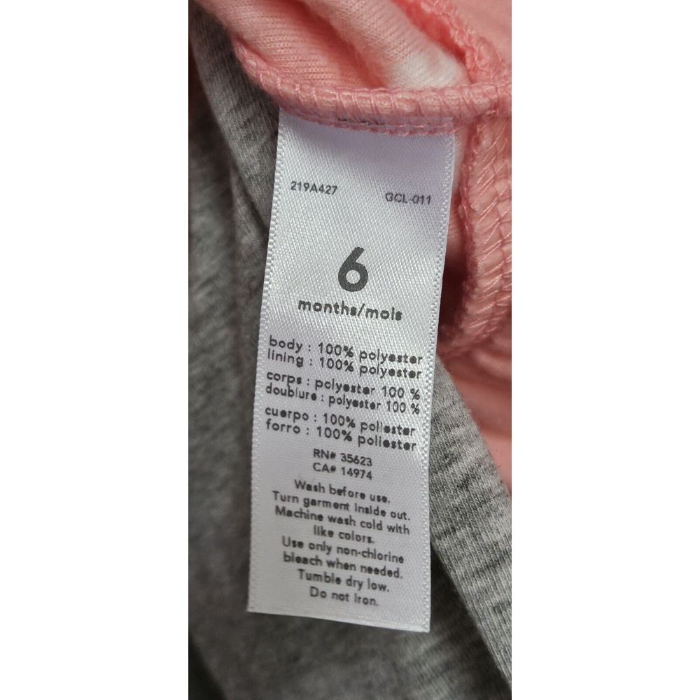 NWT Carter's playwear girl sz 6M 2pcs fleece hooded‎ top + gray legging pants - Picture 8 of 12